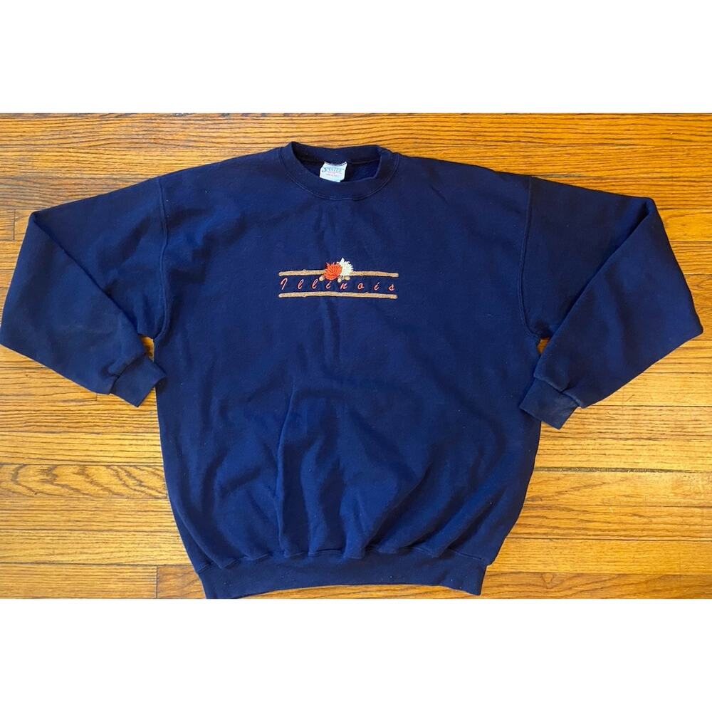 Vintage USA Illinois Fall Thanksgiving Sweatshirt Adult XXL Men’s Womens